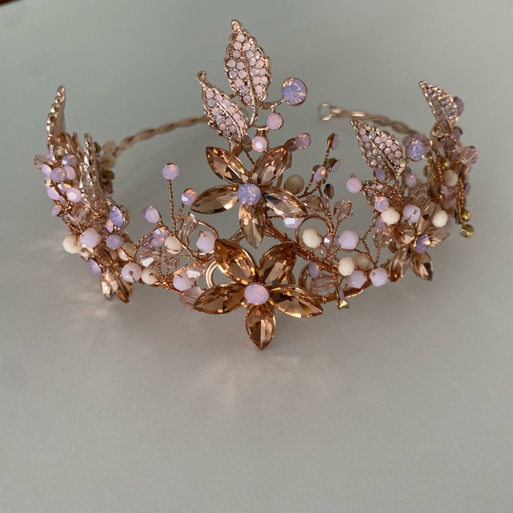 Gold & Pink Gem Crown (Size OS) - Picture 3 of 6